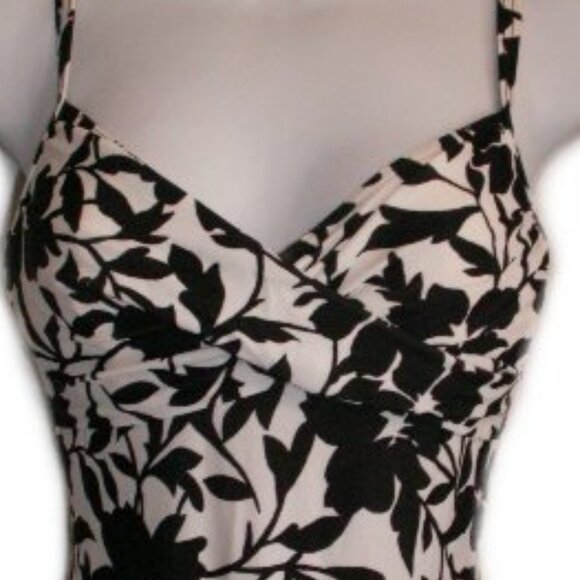 BODY ID Black Floral 1 Piece Swimsuit - Sz 8 - NEW - Picture 8 of 9